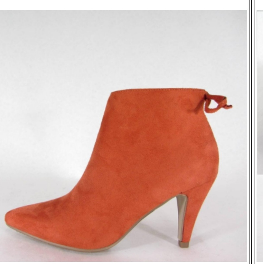 Vegan Suede Orange Bootie